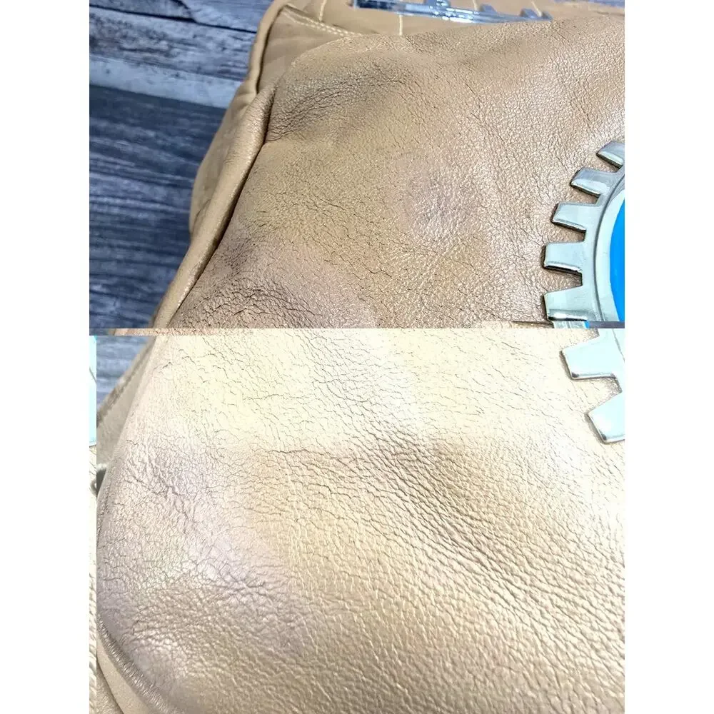 Custom One-of-a-Kind Triumph Moto & Auto Leather Backpack - Vintage Badges